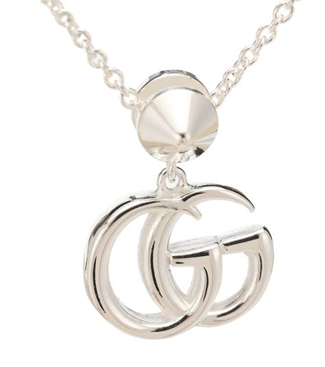 gucci gg marmont silver topaz necklace|gucci marmont necklace.